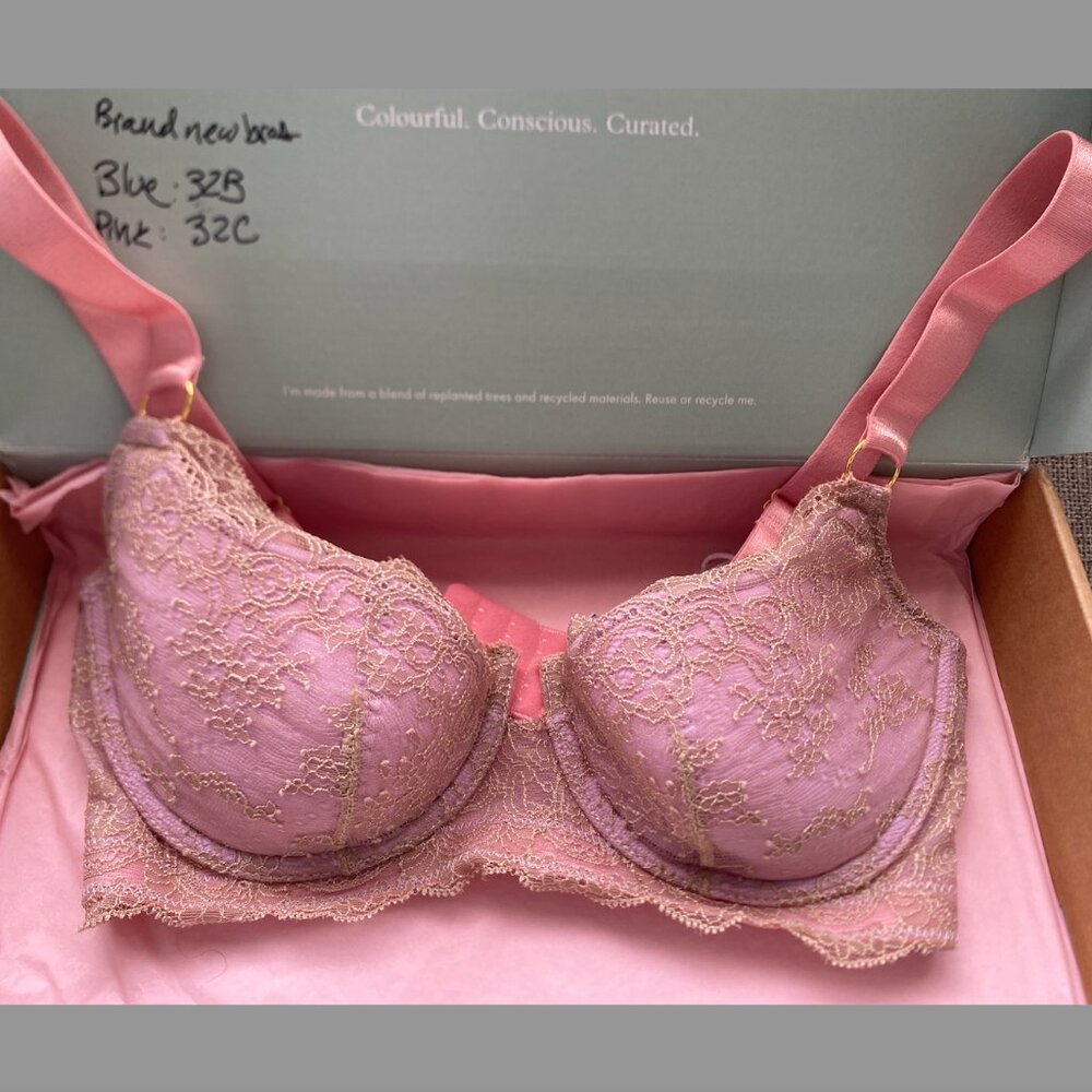 Dora Larsen Nora Lace Balconette Bra NWT